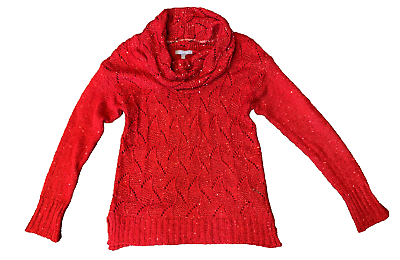 Red sequin store sweater