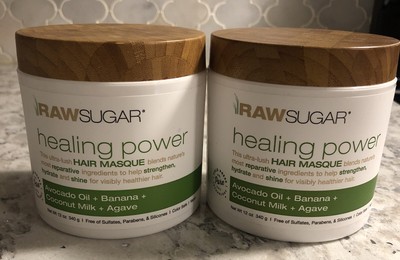 X2 Raw Sugar Healing Power Avocado/Banana/Coconut/Agave Hair Masque 12oz EA