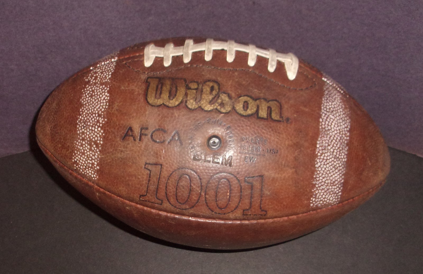 Vintage Wilson 1001 AFCA NCAA Football Signed by Pete Carroll Fight USL #1 Rare