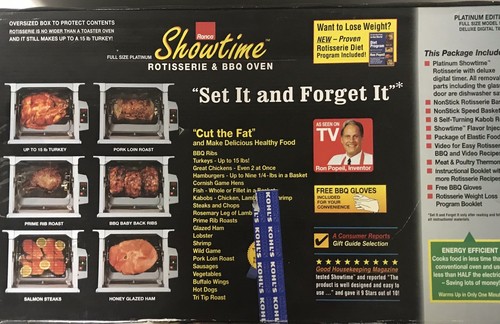 Brand New In Box Ronco ST5000PLGEN Showtime Rotisserie - silver