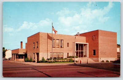 Urbana Ohio~New Municipal Bldg~Flag Pole~Fire Hydrant~Parking Meter~1960s PC