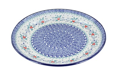 Blue Rose Polish Pottery December Joy Dinner Plate