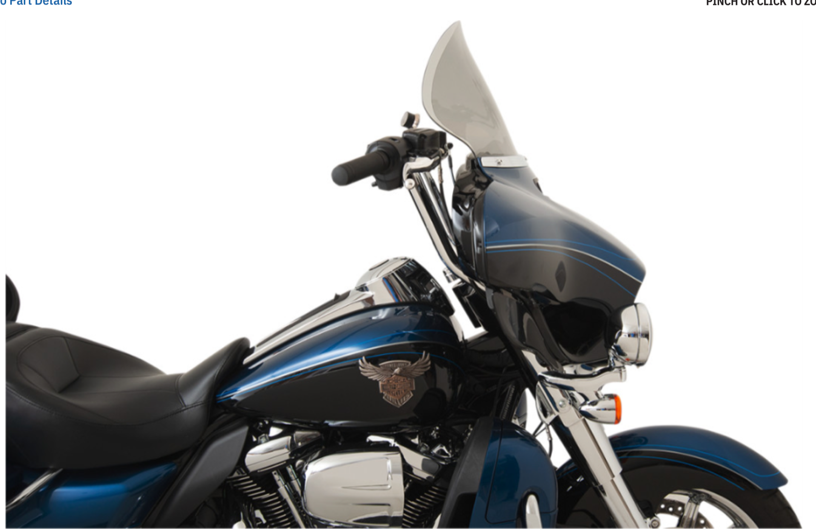 Klock Werks 11.5" Tint Flare Windshield for 2014-2023 Harley KWW-01-0205-2014