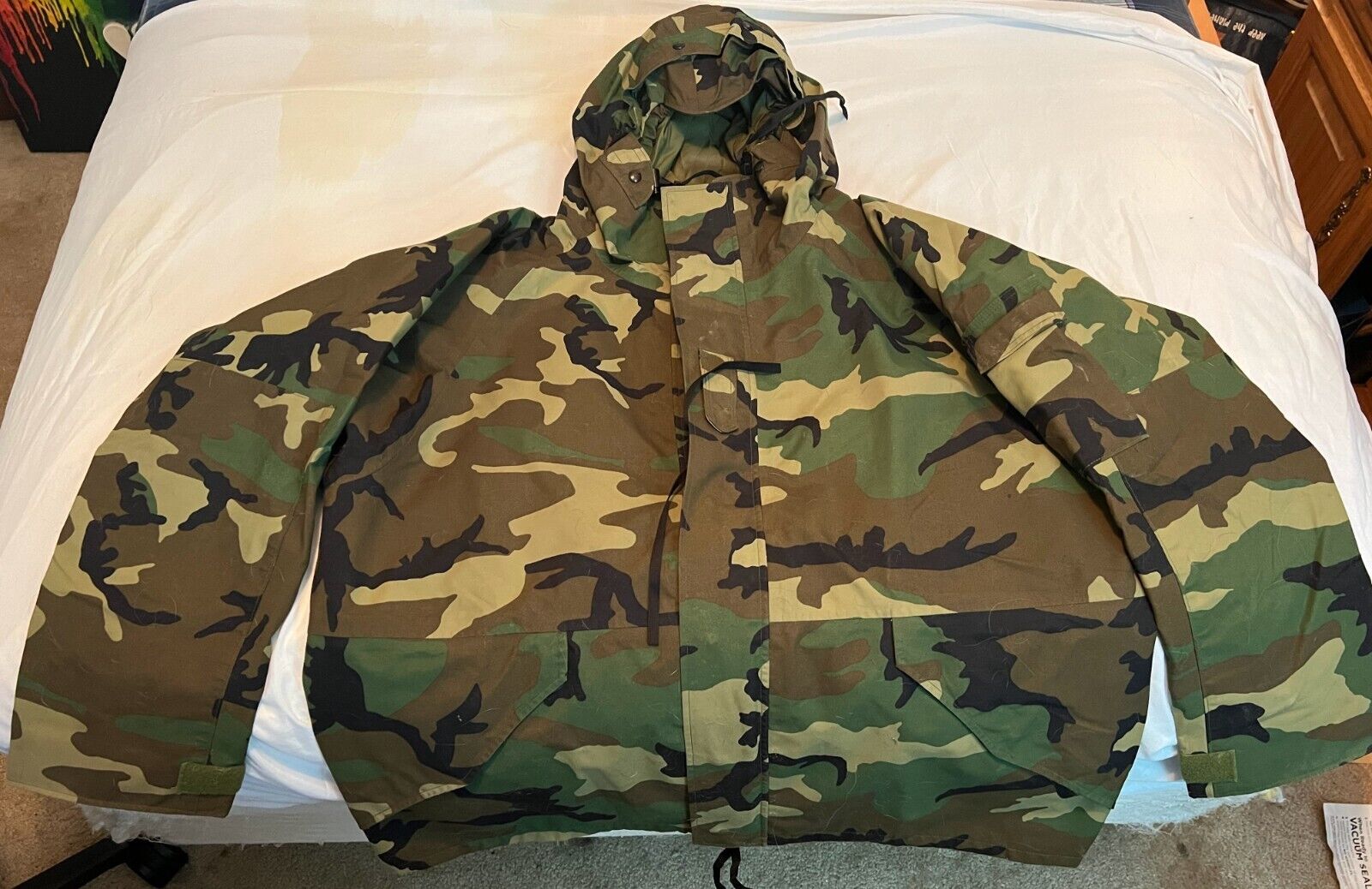 Military Woodland Camo Gore tex Cold Weather Parka X-Large R