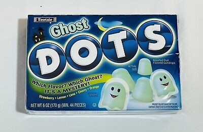 Tootsie Roll's Ghost DOTS Limited Edition 6 Oz Box - Halloween Mystery Flavors!