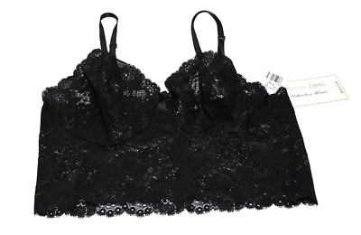 Cinema Etoile Seductive Wear Black Sheer Floral Lace Womens Camisole Size M 