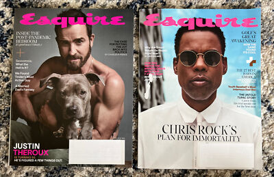 Esquire Magazine  Spring Summer 2021 New! Chris Rock Justin Theroux