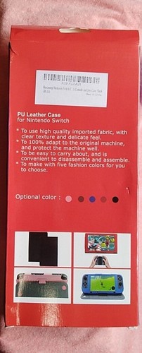 Carrying Case for Nintendo Switch, PU Leather Case,black, easy to carry NEW