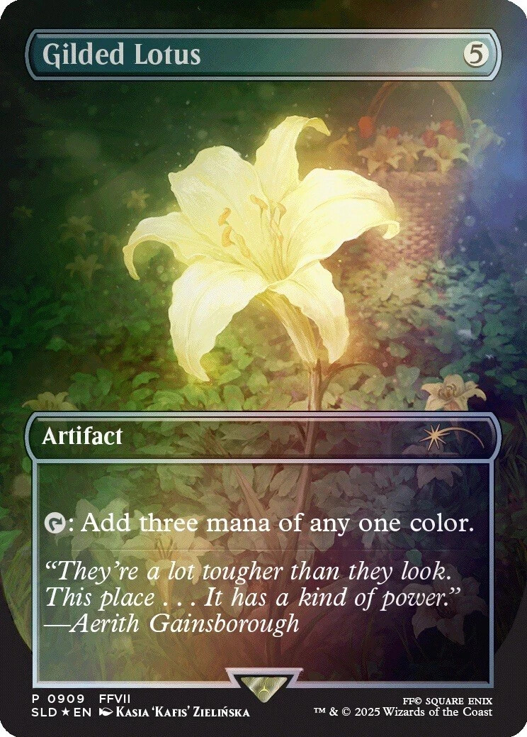 MTG FINAL FANTASY SECRET LAIR RAINBOW FOIL GILDED LOTUS IN