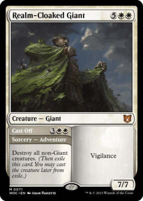 Realm-Cloaked Giant // Cast Off [Wilds of Eldraine Commander] Magic MTG