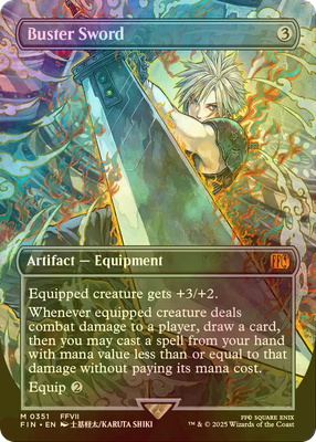 バスターソード foil Mtg [FOIL] バスターソード/Buster Sword (全面アート版) MTG