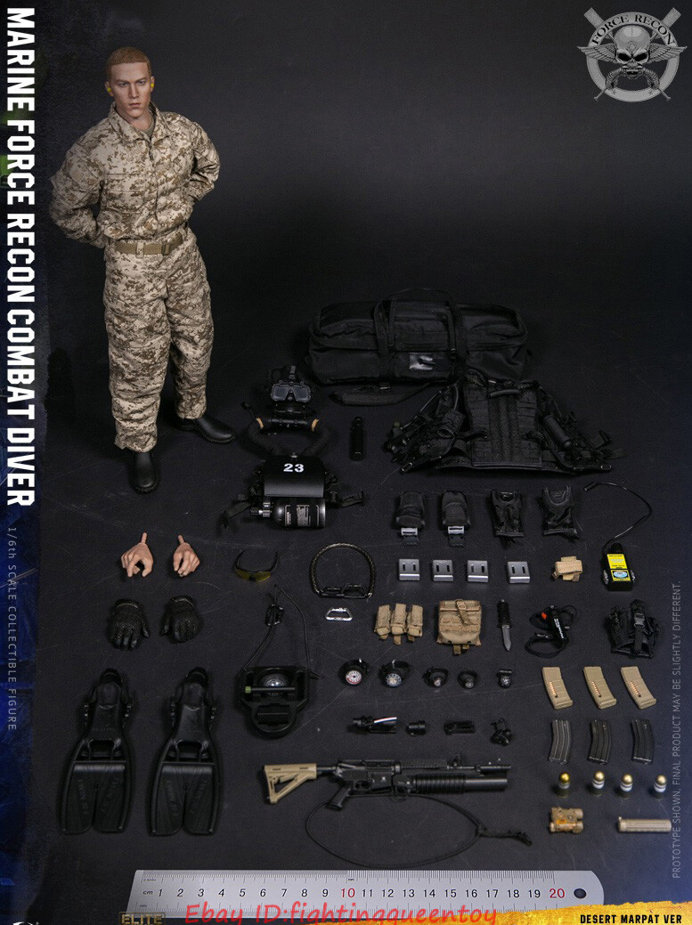 ミリタリー 1/6 U.S. NSW Forces Desert Operation DAMTOYS 78056 1/6 US MARINE FORCE RECON COMBAT DIVER MARPAT