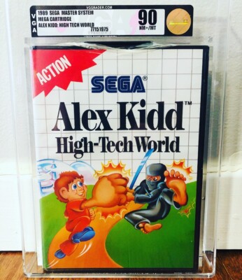 Alex Kidd High Tech World VGA Graded 90 Very Mint Sega Master System SMS