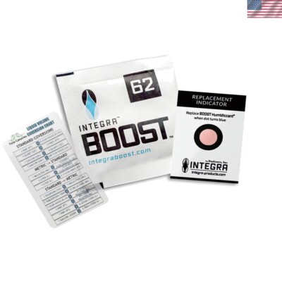 12-Count Integra Boost RH 62% Humidity Control Packs - Ideal for Cigar Storage