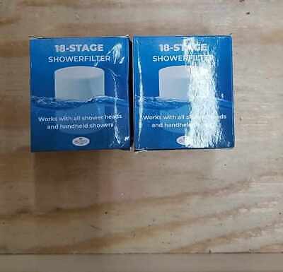 Lot of 2 18 Stage Replacement Shower Water Filter Cartridges Restores PH Balance