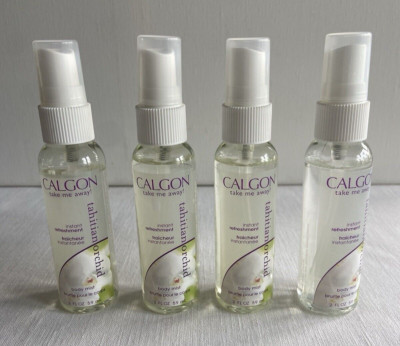 4 Lot Calgon Body Mist Spray Tahitian Orchid 2oz Bottles Travel Size Purse Coty