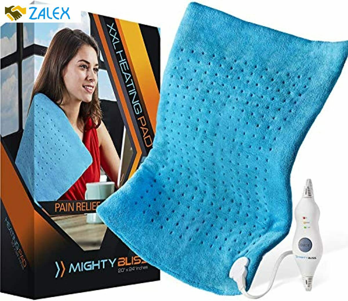 MIGHTY BLISS⢠XXLarge Electric Heating Pad for Back Pain and Cramps Relief -Ex | eBay
