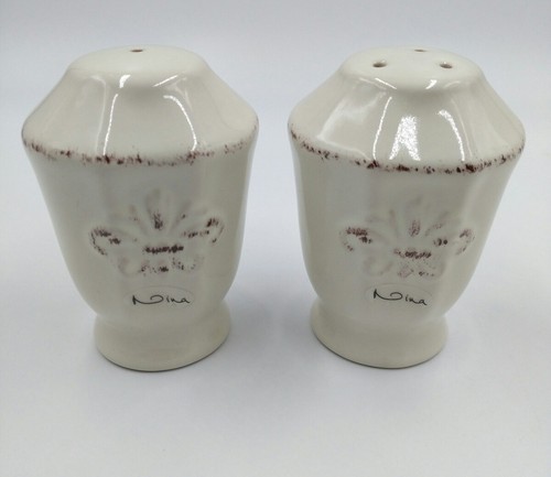 Nina Campbell PROVENCE IVORY Salt & Pepper Shakers