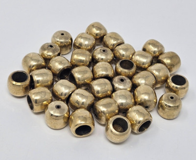25 pcs Vintage Gold Solid Raw Brass Metal Tube Beads 10mm for Crafts Jewelry