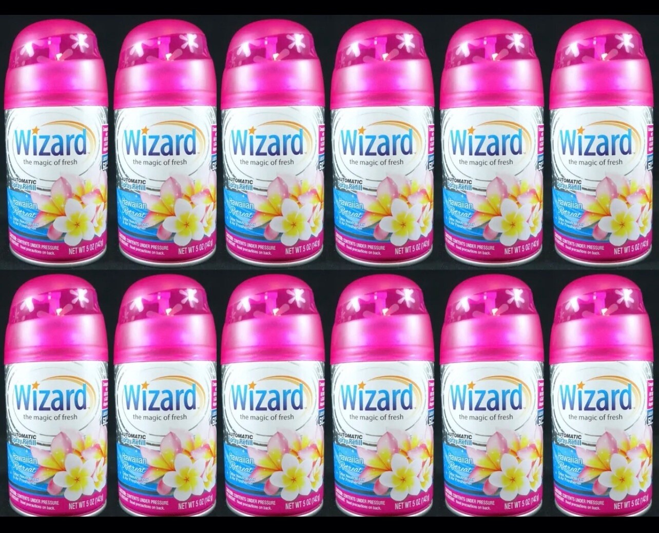 12 Wizard Automatic Spray Refill Hawaiian Retreat 5 oz