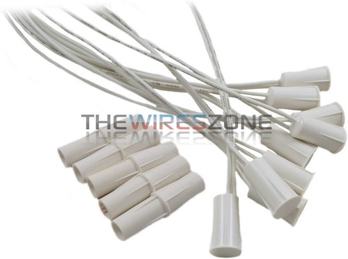 20 pk White 3/8" Recessed Wired Security Alarm Door Window Switch Contact Magnet