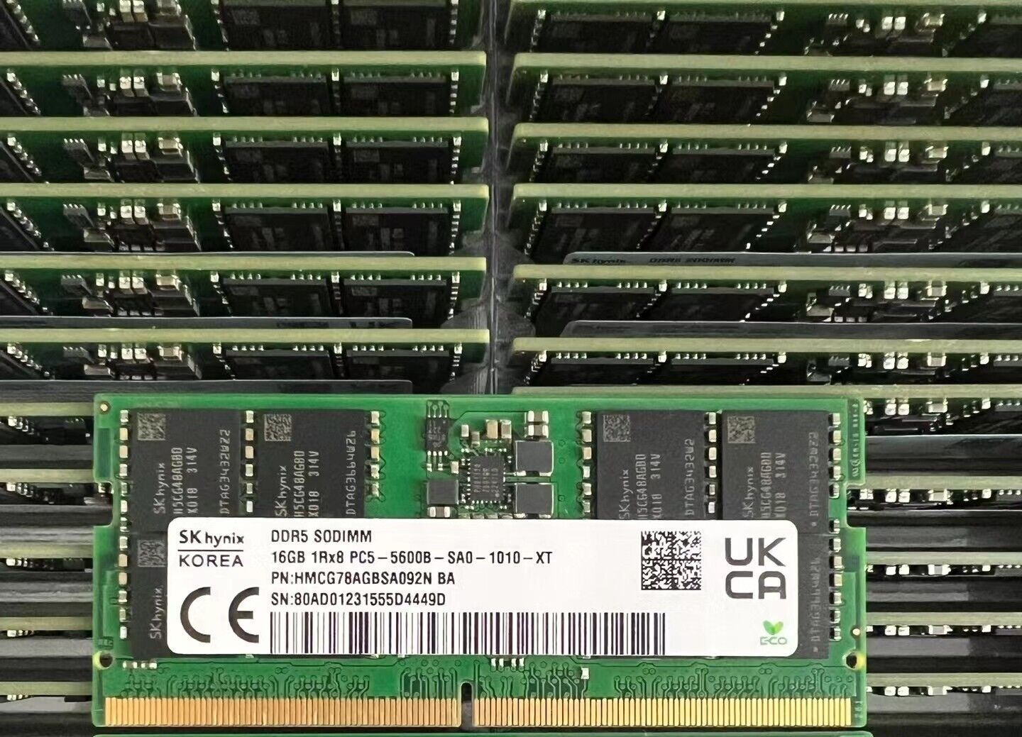 SK Hynix 16GB DDR5 5600 Laptop SODIMM RAM 1Rx8 PC5-5600B SK Hynix 16GB DDR5 5600 Laptop SODIMM RAM 1Rx8 PC5-5600B