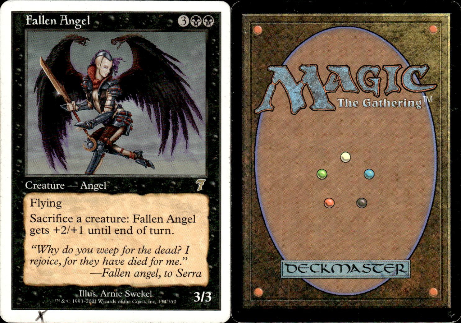 Magic the Gathering -MTG-Fallen Angel (Cross Mark in Ink