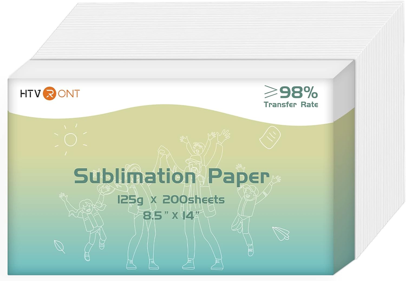 HTVRONT Sublimation Paper for T-Shirts & Mugs,200 Sheets 8.5X14 Inch