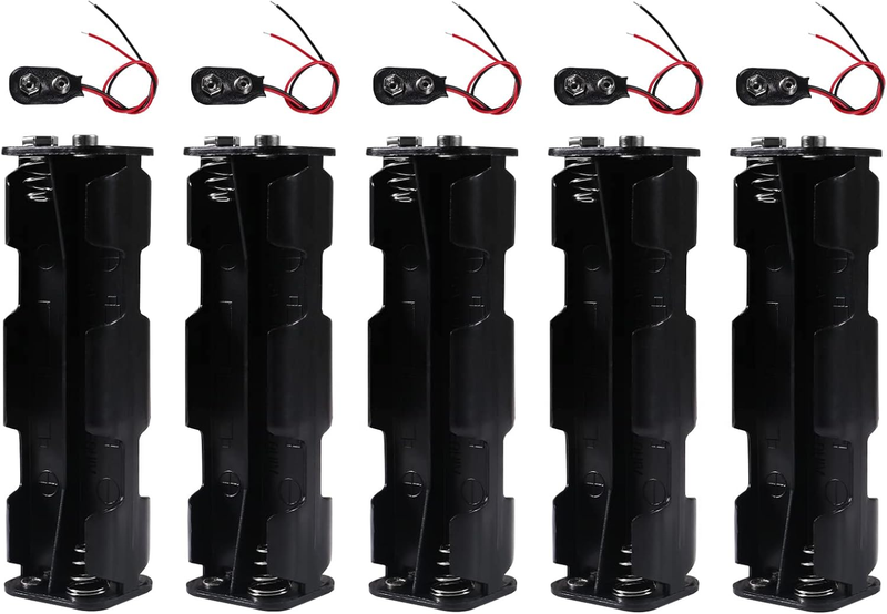 5Pcs 8 AA Battery Holder 12V AA Battery Holder 8 X AA Battery Holder with Wires