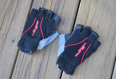 SPENCO POLICE RIP-IT X-S XS Gel Cycling Black Bike Padded Half Finger Gloves NEW