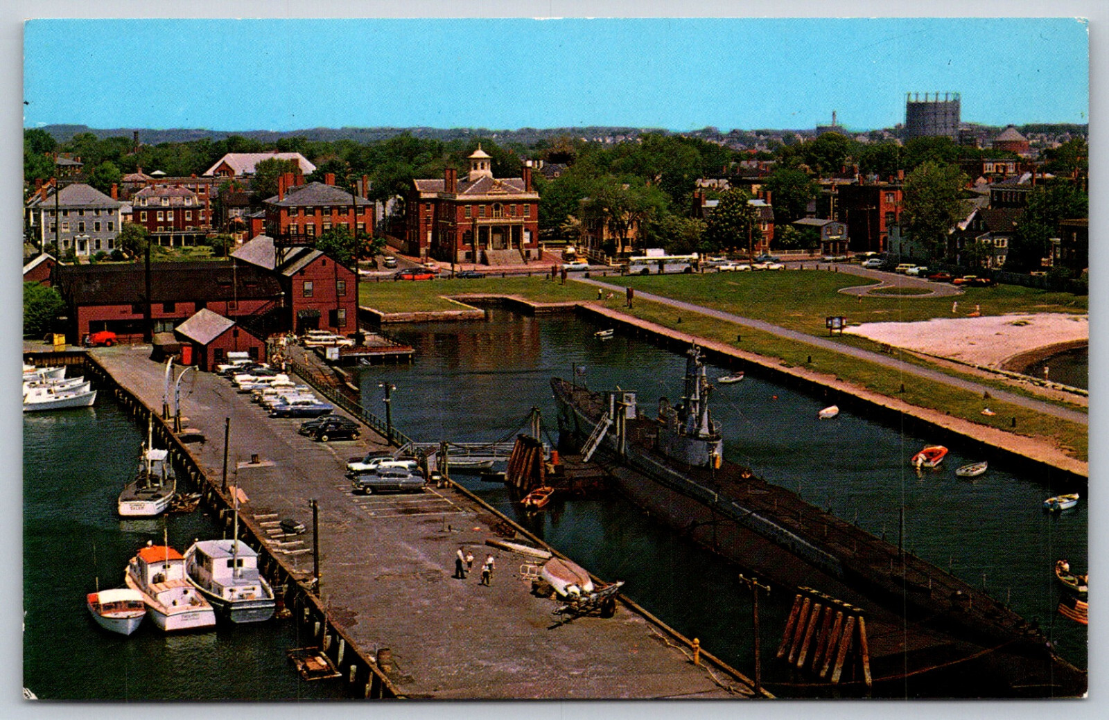 VTG Central Wharf Salem Maritime Submarine Maritime Historic Site Postcard