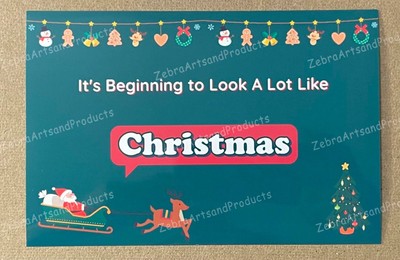 New Postcard 4x6 Merry Christmas 4x6 Greeting Card