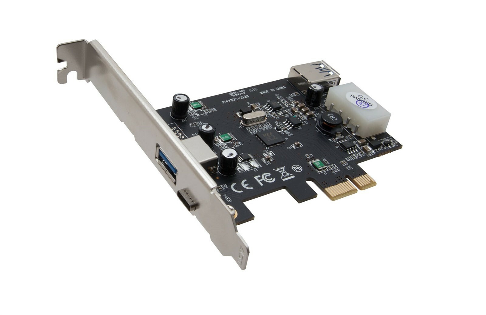 Контроллер PCI-E 3.0 два внешних порта USB 3.0 (vl805) (Low + Full profile). Vl805-q6. USB C PCI-E Card. PCI-E to Type c.