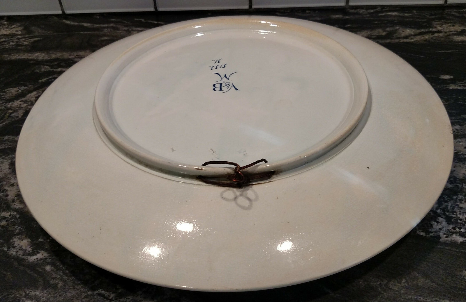 Antique Villeroy & Boch Mettlach Imperial Palace Hanging Plate Plaque Delft