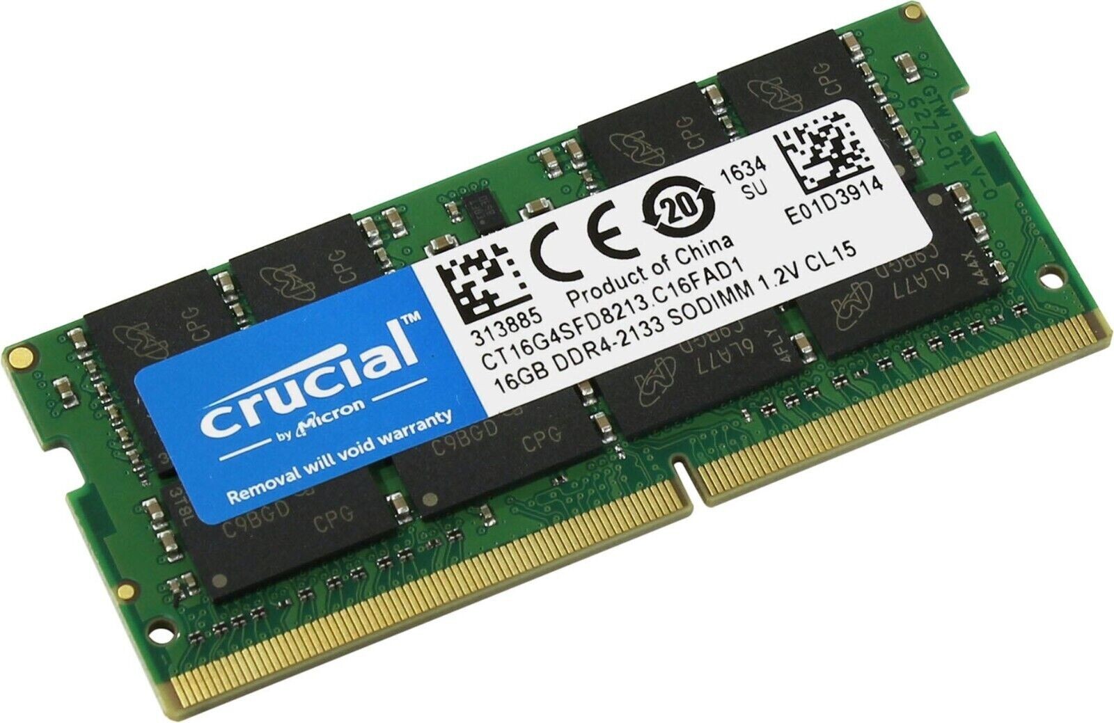 Crucial 16GB Single DDR4-2133 mhz SODIMM 260-Pin Memory