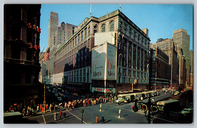 Herald Square Macy's Department Store New York City Vintage Postcard