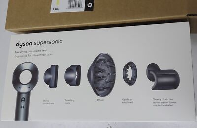 New Supersonic Ionic Hair Dryer White & Silver HD08 Hair Dryer SEALED BOX