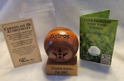Houston Astros Solid Wood Baseball-Limited BASEBALL-Numbered 348 Out Of 5000