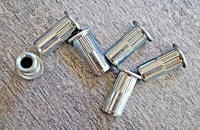 1-3,0mm Einnietmutter 10 Stk Edelstahl A2 Blindnietmuttern M5 Flachkopf ger