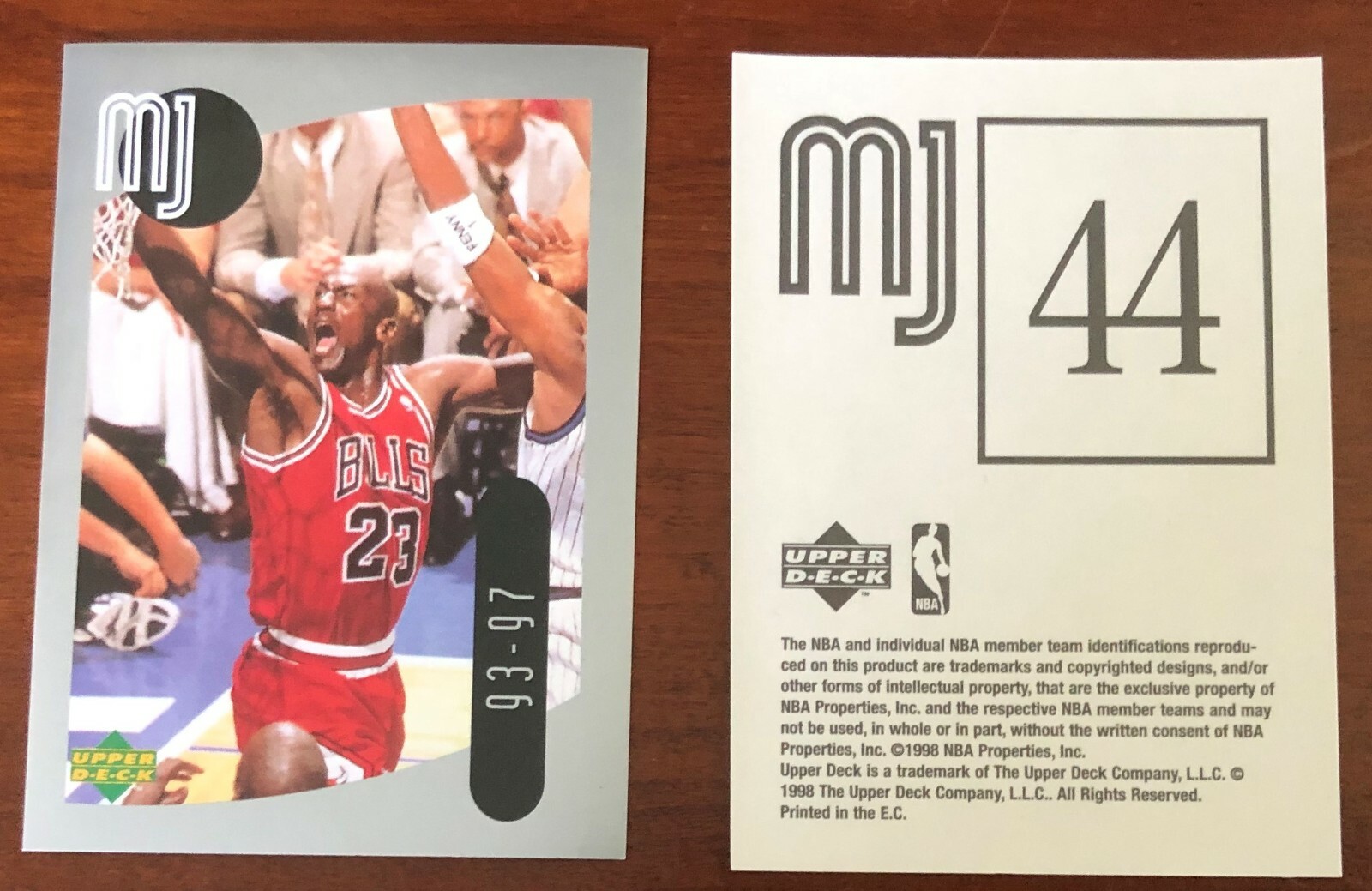 1998 Upper Deck MJ Sticker Collection #44 Michael Jordan