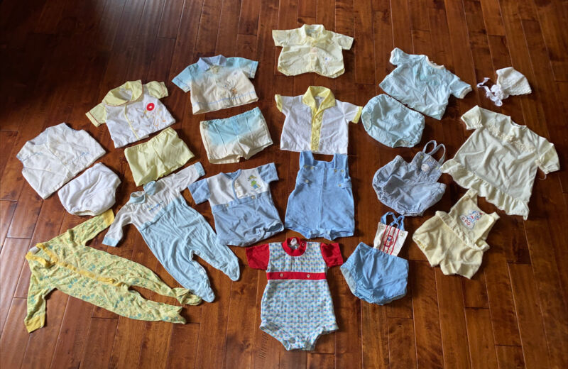 Vintage 1960’s baby clothes lot boys 3-6 months 6-9 months 