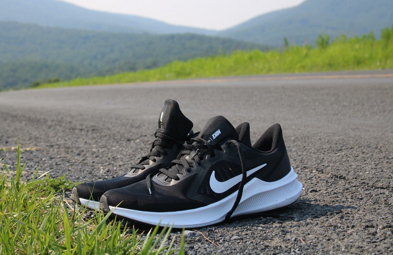 nike black downshifter 11 running trainers