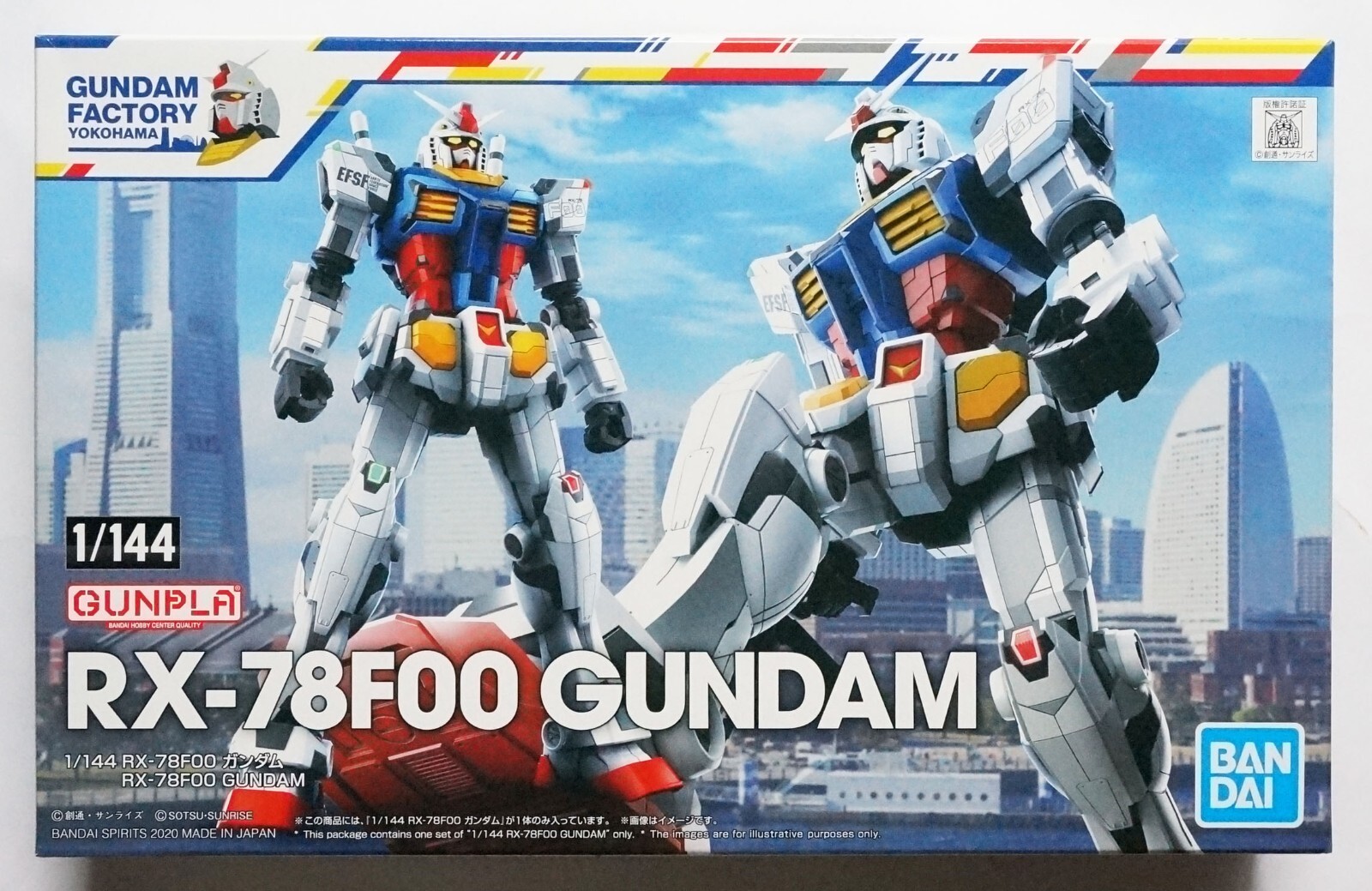 ガンダムファクトリー横浜　RX-78F00 GUNDAM  1/144 BANDAI 1/144 RX-78F00 Gundam Gundam Factory Yokohama scale
