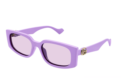 Pre-owned Gucci Gg1534s-004-55 Violet Sunglasses In Purple