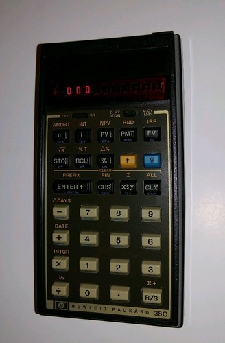HP 38C Vintage Hewlett Packard Calculator in Original Box Working with issues