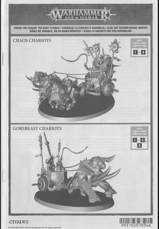 Warhammer AoS Slaves to Darkness Chaos Chariot / Gorebeast Chariot