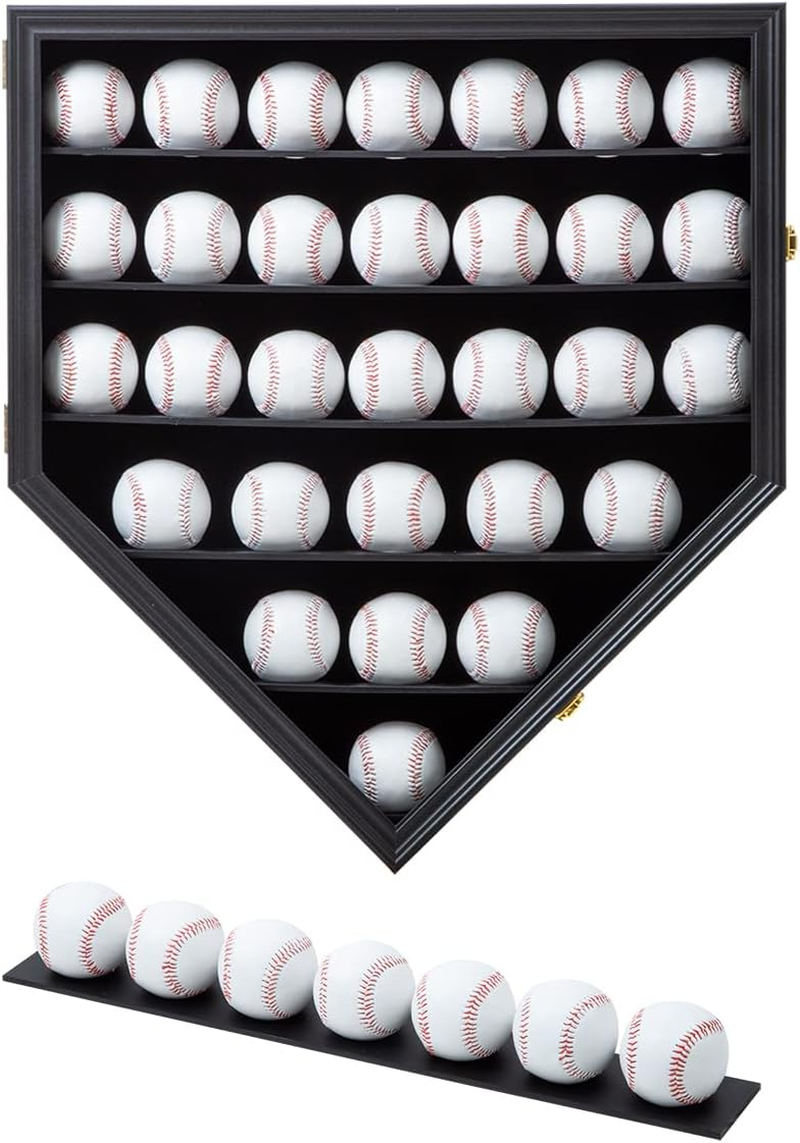 Baseball Display Frame Case Baseball Shadow Box Wall Cabinet Baseball ...