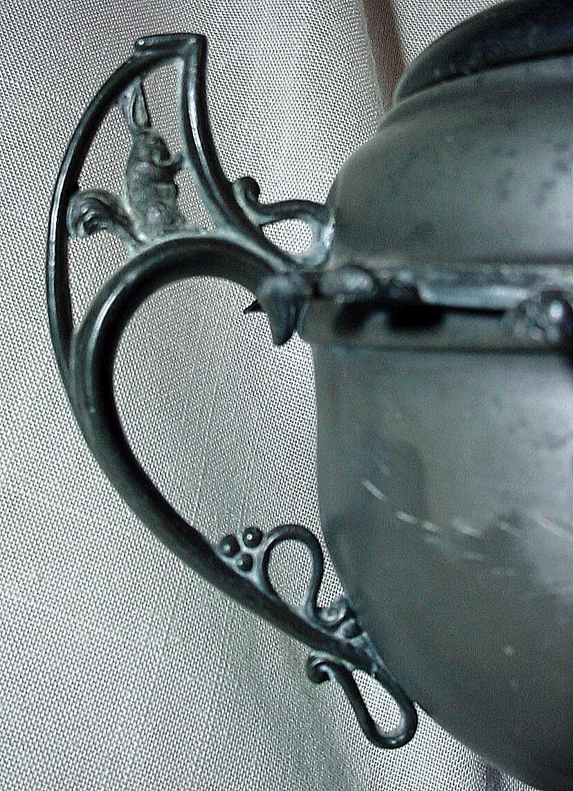 Sugar Bowl Spooner Antq Aesthetic Figural Bird & Rabbit Silver Quadruple-Plate