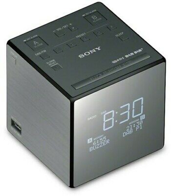 Sony XDRC1DBP Radio Clock Alarm DAB+/FM Tuner Black/Silver Best Gift Genuine (Best Dab Fm Radio)