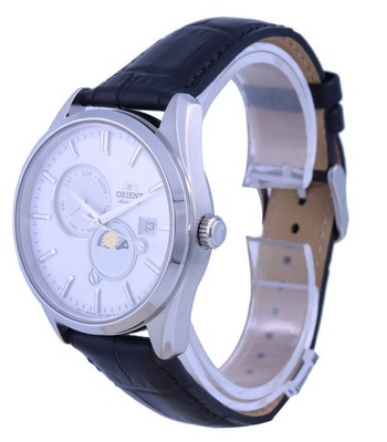 Pre-owned Orient Classic Sun Moon Phase Gen White Dial Automatic Ra-ak0310s10b Mens Watch